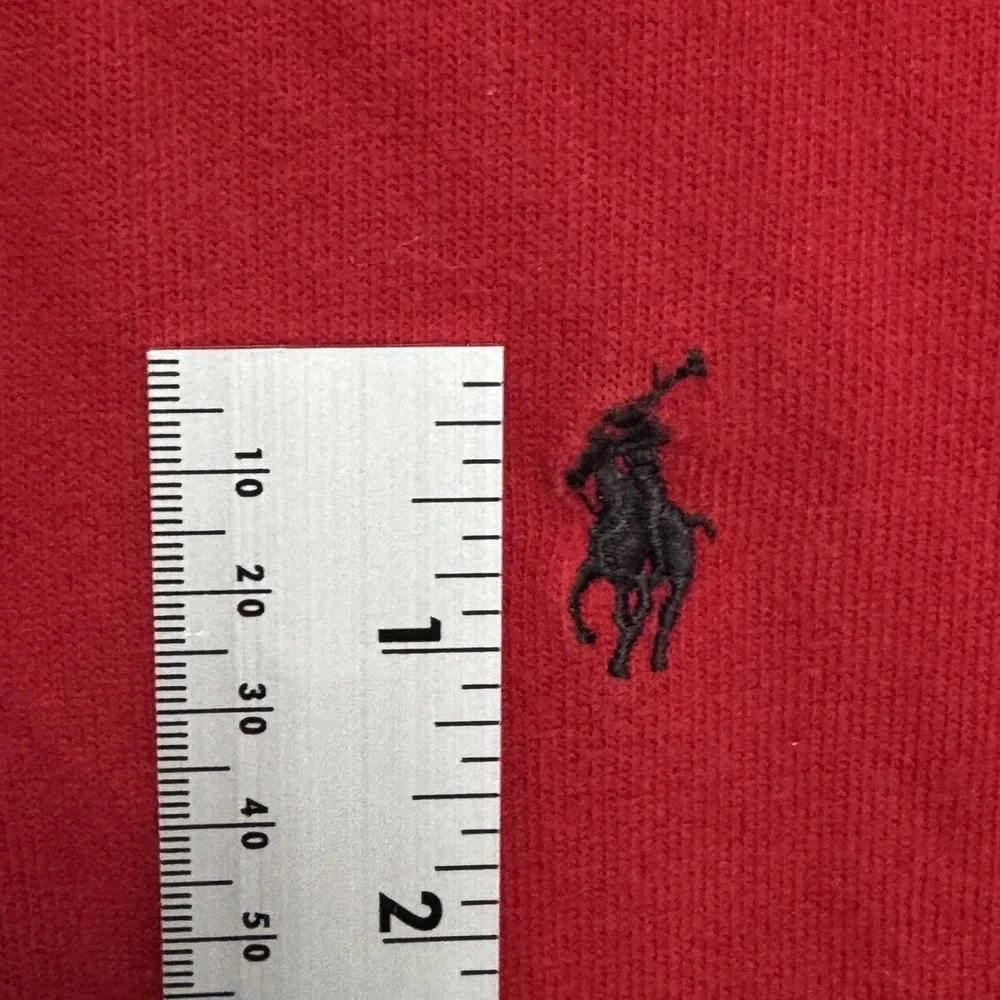 Polo Ralph Lauren Polo Shirt Mens Large Red Long Sleeve Embroidered Pony Classic